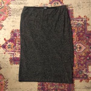 Stretchy Pencil Skirt in Tweed Print